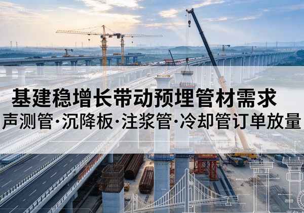 罗湖基建稳增长带动预埋监测管材需求，声测管、沉降板、注浆管订单持续放量
